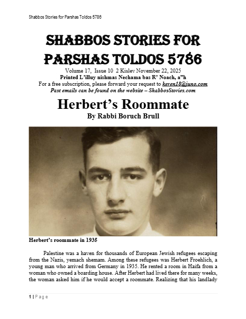 Shabbos Stories — Parshas Toldos