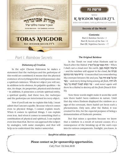Toras Avigdor — Parshas Noach