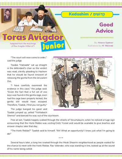Toras Avigdor - Junior — Parshas Kedoshim
