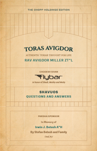 Toras Avigdor — Parshas Bamidbar