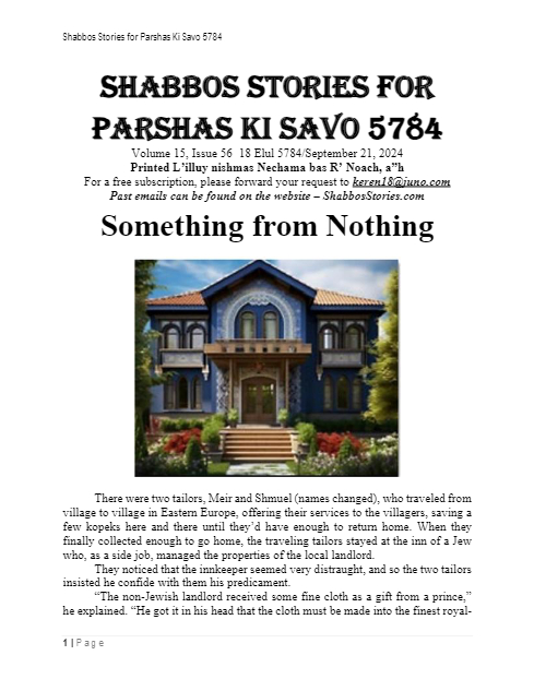 Shabbos Stories — Parshas Ki Savo