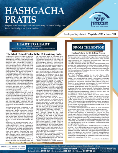 Hashgacha Pratis — Parshas Vayishlach