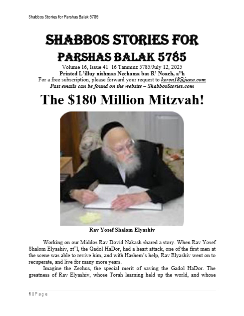 Shabbos Stories — Parshas Balak