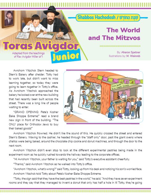 Toras Avigdor - Junior — Parshas Pekudei