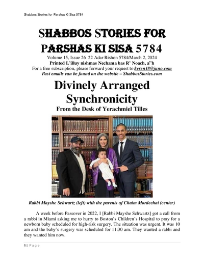 Shabbos Stories — Parshas Ki Tisa