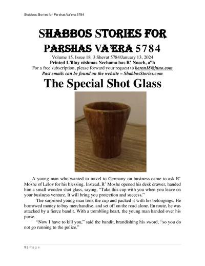 Shabbos Stories — Parshas Va'eira