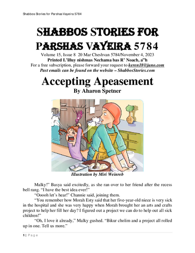Shabbos Stories — Parshas Vayeira