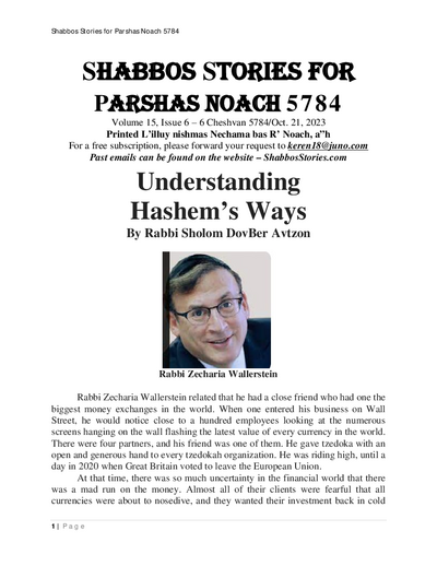 Shabbos Stories — Parshas Noach