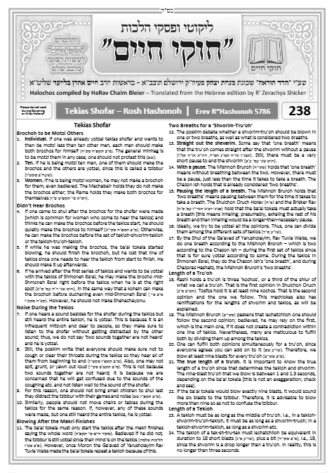 Chukai Chaim — Parshas Nitzavim