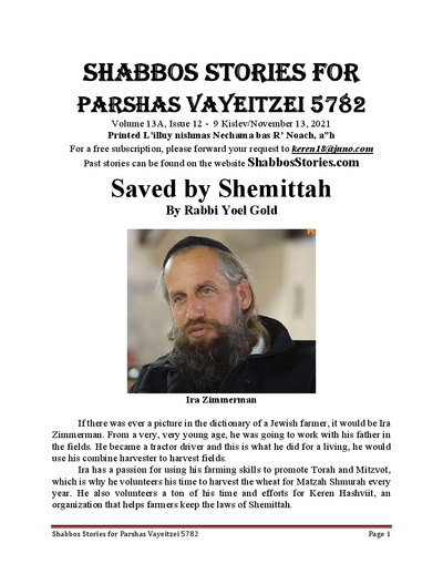 Shabbos Stories — Parshas Mikeitz