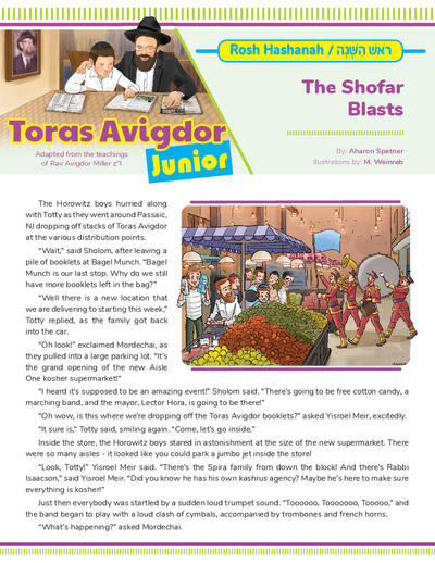 Toras Avigdor - Junior — Parshas Nitzavim-Vayelech