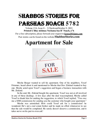 Shabbos Stories — Parshas Noach