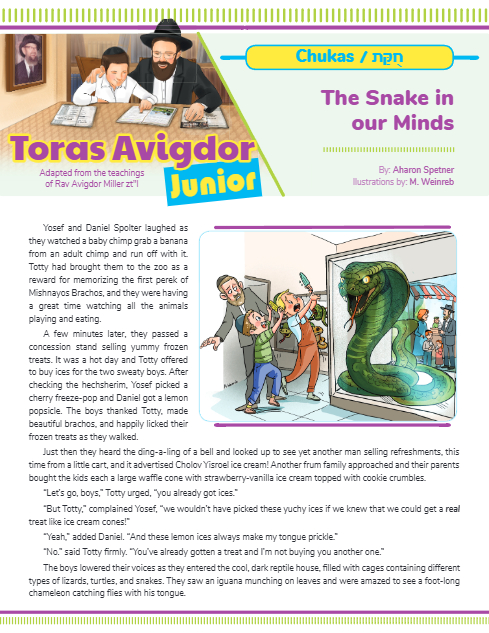 Toras Avigdor - Junior — Parshas Chukas