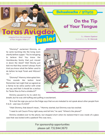 Toras Avigdor - Junior — Parshas Behaalotcha