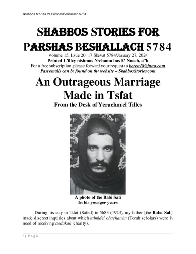 Shabbos Stories — Parshas Beshalach