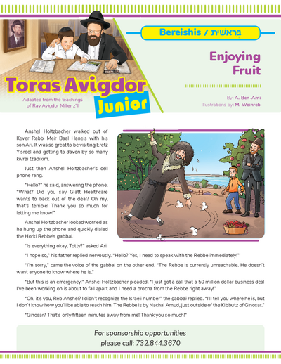Toras Avigdor - Junior — Parshas Bereishis