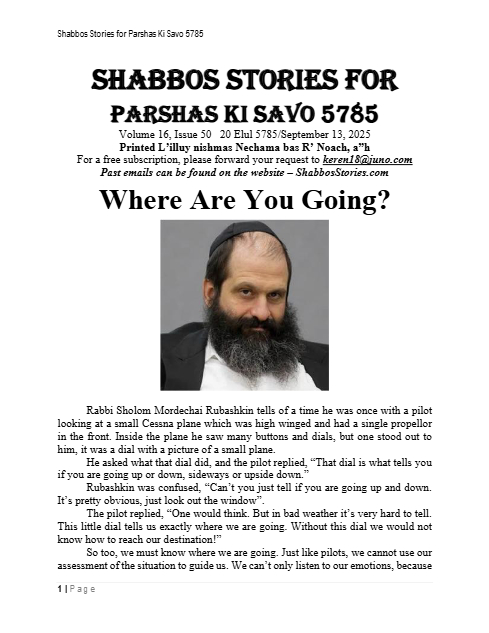 Shabbos Stories — Parshas Ki Tavo