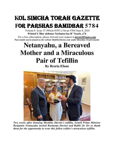 Brooklyn Torah Gazette — Parshas Bamidbar
