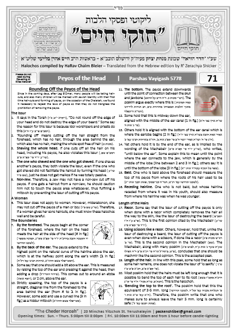 Chukai Chaim — Parshas Emor