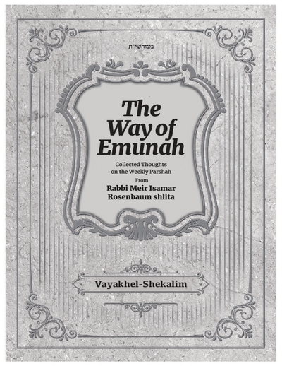 The Way of Emunah — Parshas Vayak'hel